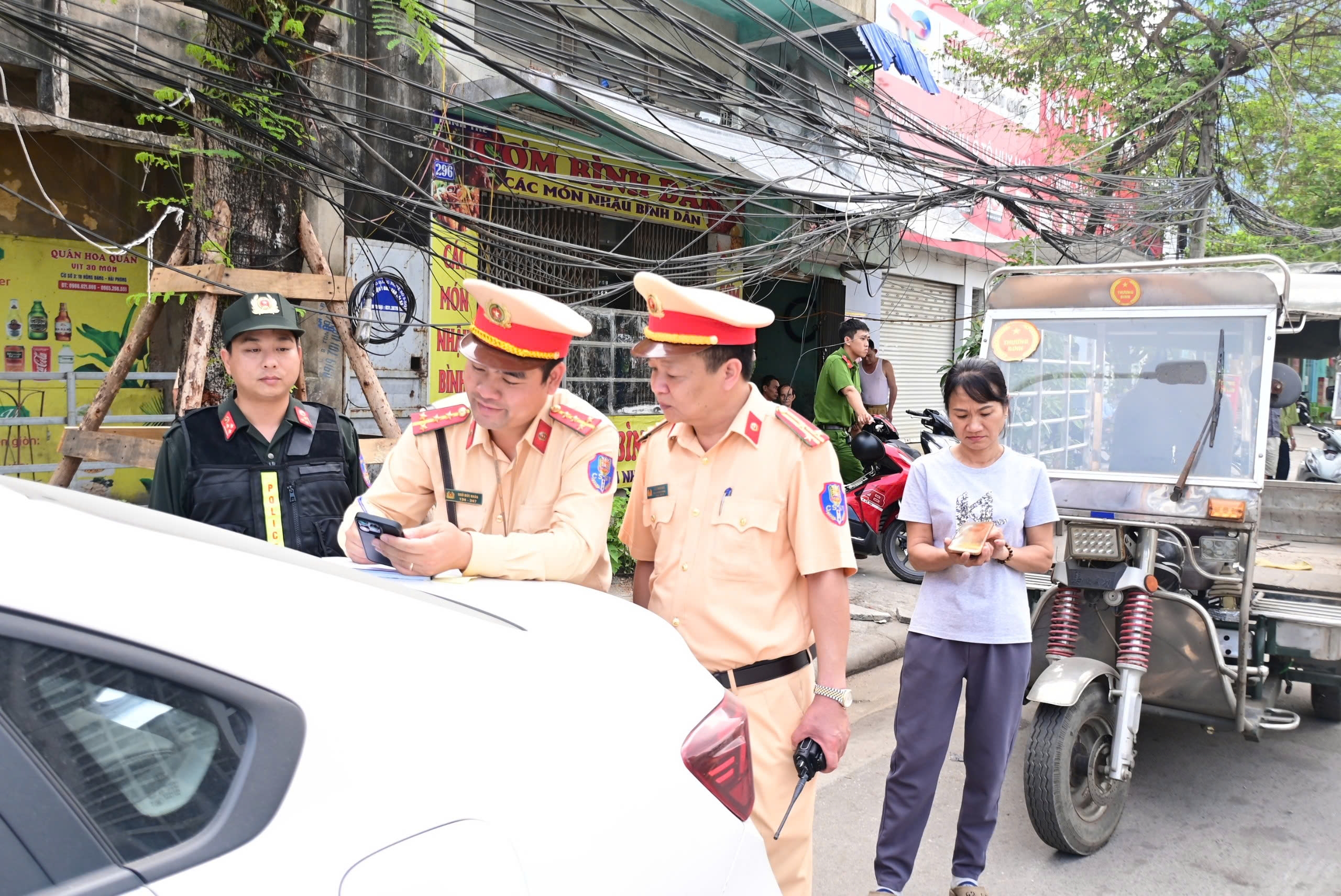 Tạm giữ 9 xe tự chế trên địa bàn quận Hồng Bàng